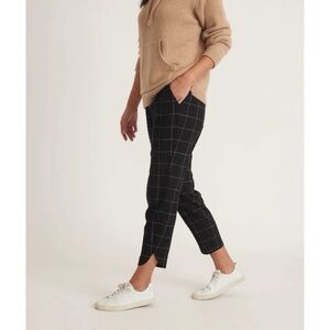 Marine Layer Allison Pant Black Windowpane XS